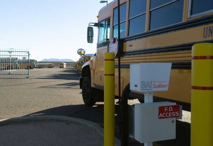 BAi Readers in use at a school district in Arizona for both buses and maintenance vehicles to efficiently enter the secure depot